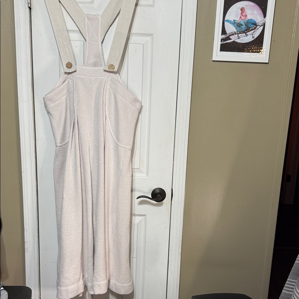 FP Beach Cream Textured Overalls